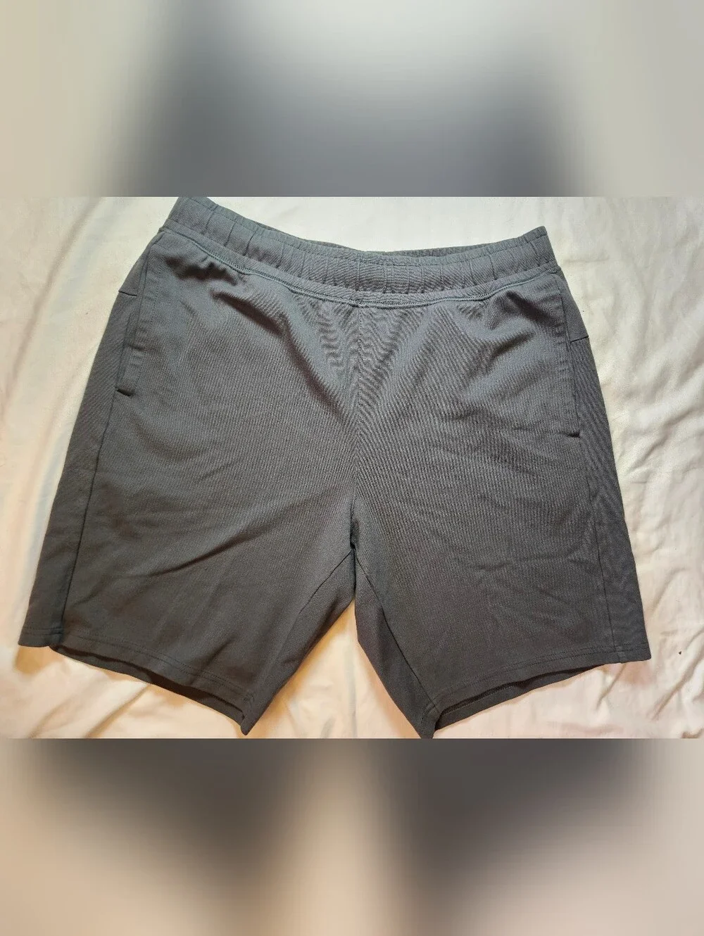 Members Mark Luxe Womens Gray Pull On Elastic Waist Active Shorts Size Medium